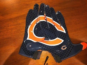 Chicago Bears NFL Navy Blue Orange Nike Vapor Knit Receiver Gloves Mens XXXL - Picture 1 of 5