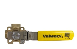 Valworx 536802 1/4" 3-Way Brass Ball Valve - Picture 1 of 2