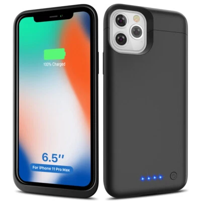 6500mAh For iPhone11 Pro Max Plus Battery Charger Case Power Bank Charging Cover - Image 1 of 4