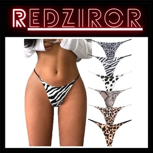 Cotton Low Rise G-String Thong 6 Pack - Perfect No Show Underwear for Women - Picture 1 of 7