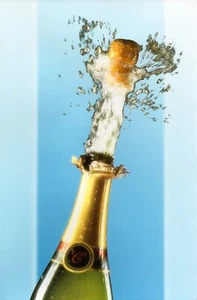 Lustige Glückwunschkarte, Champagnerflasche Pop von American Greetings + Umschlag✉ - Bild 1 von 4