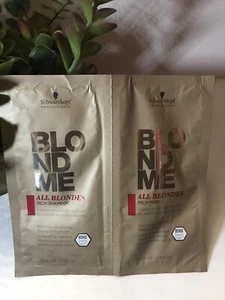 2x BLONDME Rich Shampoo & Rich Hair Mask. Sample Packets Schwarzkopf - Picture 1 of 10