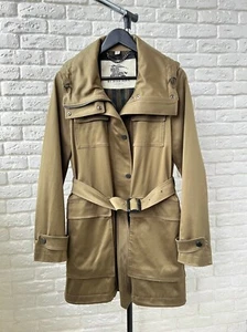 Burberry London Green Belted Trench Coat Jacket Women's Size 44 IT / 10 US - Picture 1 of 13