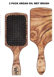 2 PACK Wet Brush Argan Oil Infused Paddle Shine Enhancer - Picture 1 of 6
