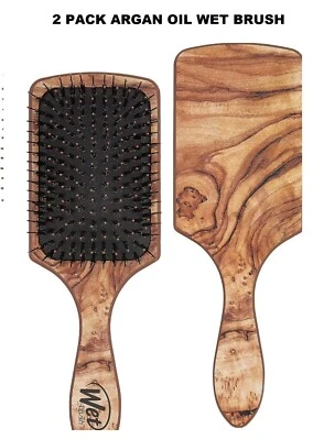 2 PACK Wet Brush Argan Oil Infused Paddle Shine Enhancer - Image 1 of 4