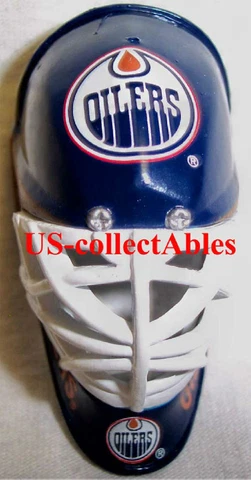 NHL Edmonton Oilers Goalie Face Mask Keychain Rare Novelty Collectible Souvenir Cover