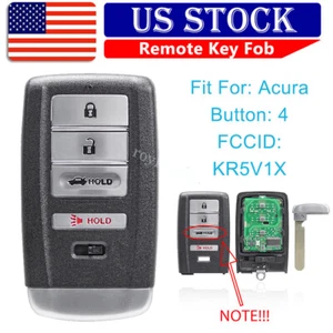 For 2016 2017 2018 Acura ILX RLX Keyless Prox Smart Remote Car Key Fob KR5V1X - Picture 1 of 9