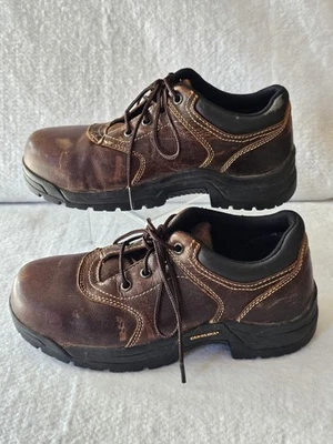 Zapatos de trabajo Carolina para mujer talla 8,5 CA1625 cuero marrón puntera de acero Oxford Foto 1 de 4