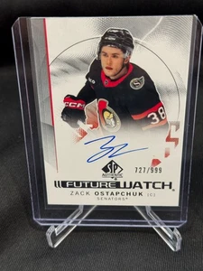 2024-25 SP AUTHENTIC FUTURE WATCH ROOKIE AUTO ZACK OSTAPCHUK #/999 SENATORS - Picture 1 of 2
