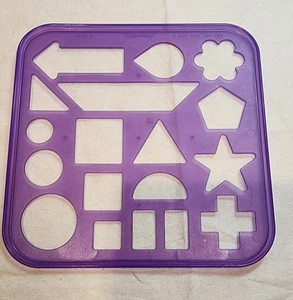 Vintage 1987 Tupperware TupperToys Stencil replacement purple square, 1939C-3 - Picture 1 of 3