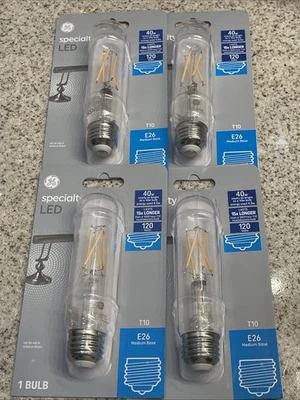 Lot of 4 GE T10 Led Bulb Soft White 450 Lumens 4.5W 93129003 40 watt NEW - Image 1 of 4