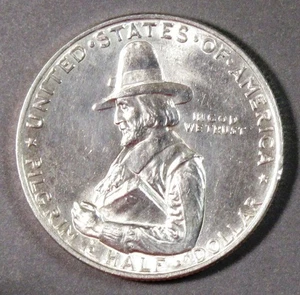 1920 Pilgrim Commemorative Half Dollar Attractive CH. BU. - Picture 1 of 2