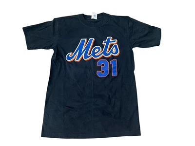Vintage New York Mets Mike Piazza Black Majestic Jersey Shirt Medium VTG - Image 1 of 4