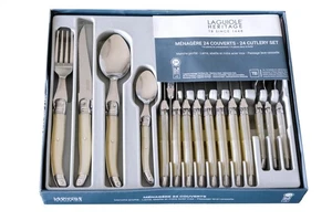 Laguiole Heritage Dinnerware Set; Luxury French Flatware in Premium Stainless... - Picture 1 of 9