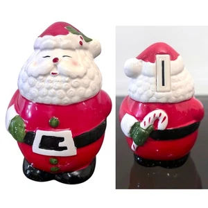 Vintage 80’s CERAMIC SANTA CLAUS COIN BANK Christmas Holiday Figurine Retro - Bild 1 von 6
