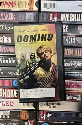 Domino VHS Tape Late Release Action Low Print Keira Knightley HTF OOP Rare Video - Image 1 of 4