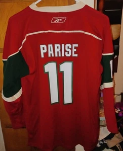 Camiseta Reebok Premier NHL Minnesota Wild Zach Parise Roja Juvenil L/XL - Imagen 1 de 7