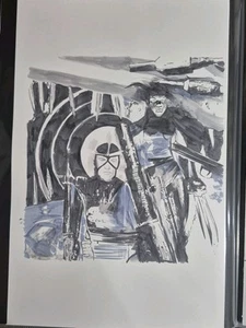 Original Art Page Blowout #P HAVOK AND WOLVERINE Cover Recreation Painted Homage - Picture 1 of 1