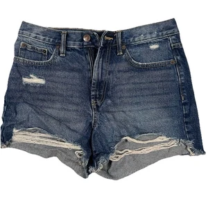 Calvin Klein Shorts Women's Size 4 Cut Off High Rise Denim Blue Jean Shorts - Picture 1 of 10