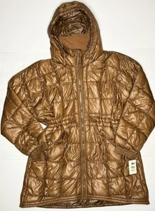 FP Movement Pippa Packable Puffer Jacket Brown Hooded Coat Women’s M NWT $248 - Picture 1 of 17