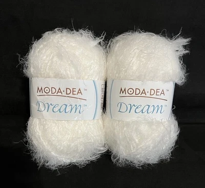 (2) Moda Dea DREAM Yarn WINTER WHITE #3101, 1.76 oz. - Image 1 of 4