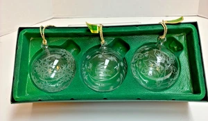 Waterford Marquis Winterfest Ball Crystal Ornaments Set of 3 - Picture 1 of 10