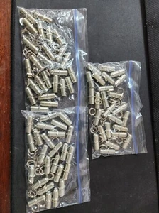 75 Pack Coaxial Cable Connector, RG6 Coax Cable Extender F-Type Silver Plated Ad - Picture 1 of 2