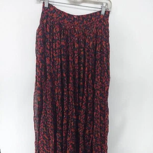 VTG gap maxi skirt women size XS print semi sheer elastic waist Rayon - Picture 1 of 10