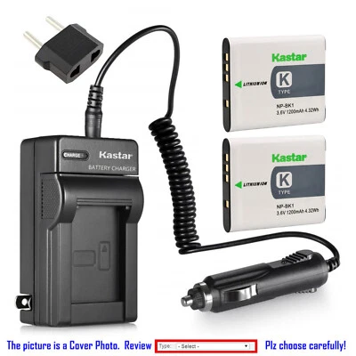 Kastar Battery and Normal Charger Kit for Sony NP-BK1 Type K CyberShot DSC W180