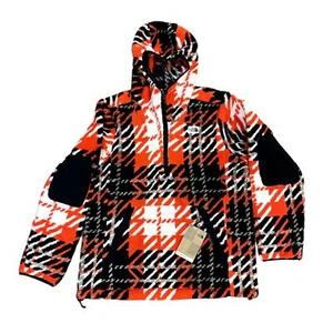The North Face Men's Fiery Red 1/4 Zip Cabin Fleece PO Hoodie Pullover Jacket L - Picture 1 of 8