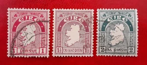 IRELAND 1922-1923 Used Daily Stamps Map Mi 41A-3A Scott 66-8 VFXF 3224 - Picture 1 of 2