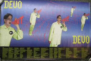 DEVO Shout Poster w Lyrics Bi Rite Vintage 1984 Rolled - Picture 1 of 19