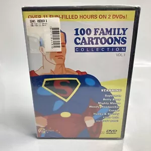 100 Family Cartoons Collection Volume One 1 Starring Superman, Betty Boop DVD - Imagen 1 de 2