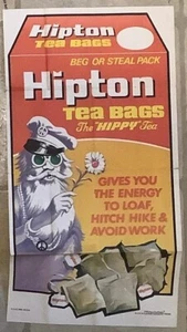 Wacky Packages 1974 HIPTON TEA BAGS Poster - Picture 1 of 1