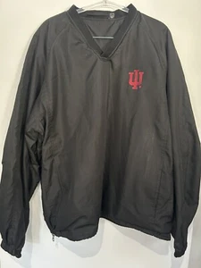 Indiana Hoosiers Jersey gefütterter Windbreaker Pullover Herren Large schwarz NCAA LESEN - Bild 1 von 21