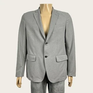 Uniqulo Men's LARGE Light Gray Two Button Casual Sport Coat Blazer Suit Jacket - Picture 1 of 9