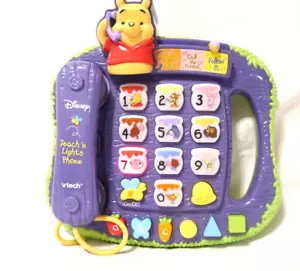 Disney Vtech Teach N Lights Telefon Winnie Puuh - Bild 1 von 9