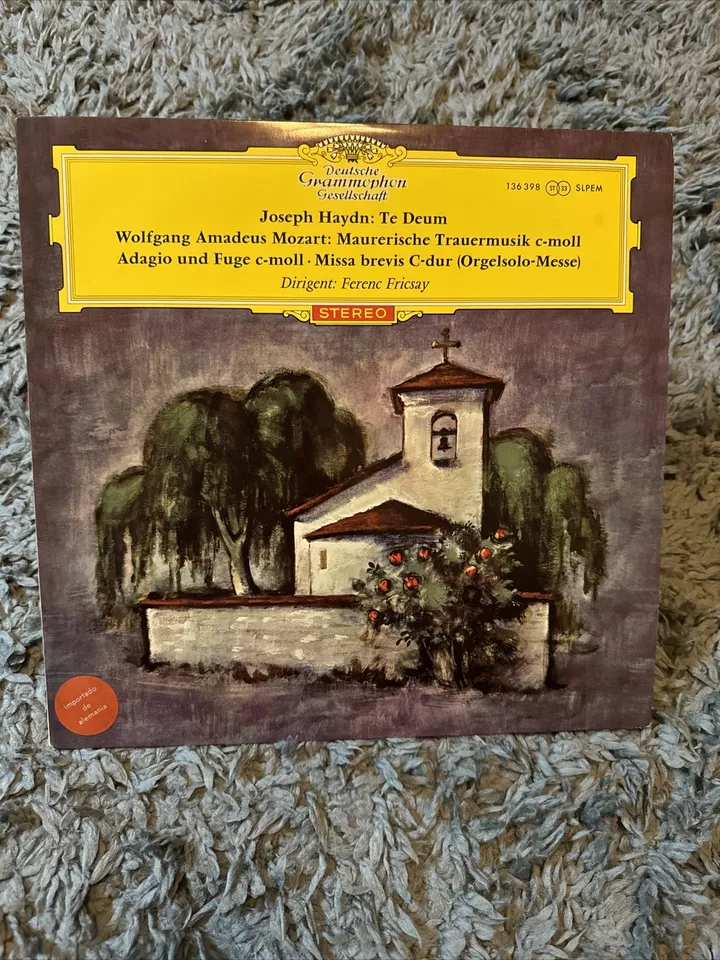 Haydn Te Deum in D maj Mozart Masonic Funeral DGG 136398 SLPEM Tulips RED STEREO - Image 1 of 4