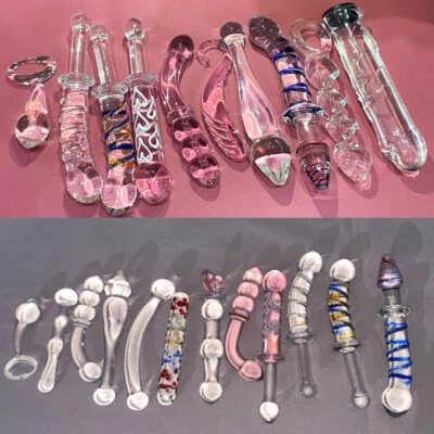 Consolador de Cristal Cuentas Anal Butt Plug Punto G Masajeador de Clítoris Juguetes Sexuales BDSM Foto 1 de 4