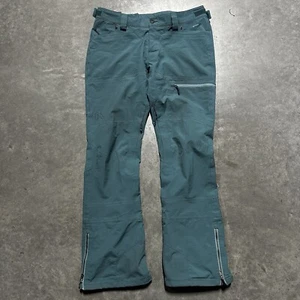 FlyLow Sassyfrass Ski Pants Womens Large Blue Green Snow Waterproof Goretex - Picture 1 of 14