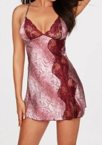 Fredericks Of Hollywood Größe L Wein Negligee Nicole Animal Print - Bild 1 von 13