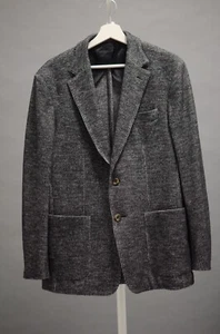 Fay Milano Blazer Jacket cotton wool melange black white 40R (Eu 50) - Picture 1 of 9