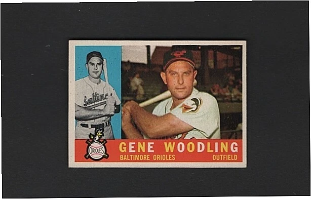 1960 TOPPS GENE WOODLING BALTIMORE ORIOLES  CARD  #190  EX+ - Image 1 of 1