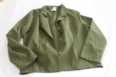 Elegante Blazer Verde Oliva de Ciervo Blanco - Talla 16 Foto 1 de 4