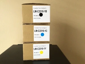 3 Toners ompatibke for Lexmark C2310 1B, 1C, 1Y Expiry Date 5/1/27 - Picture 1 of 4