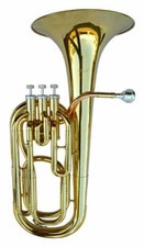 Anaxa Brass B Flat Baritone Horn with Case - Gold