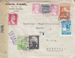 1944, Estambul, Turquía a Nenneh, WI, censurado, (C2207) - Imagen 1 de 1
