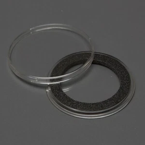 (25) Air-Tite Coin Holders 35mm Black Ring Type Coin Capsules  - Picture 1 of 2