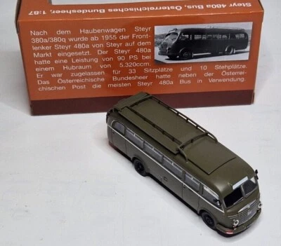   Brekina / Starline Modell 1:87, H0- 5404 -Steyr 480a Omnibus des  Bundesherr  - Bild 1 von 4