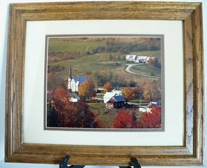 Marco de madera fotografía John Gavrilis naranja oriental de Vermont. Firmado - Imagen 1 de 11